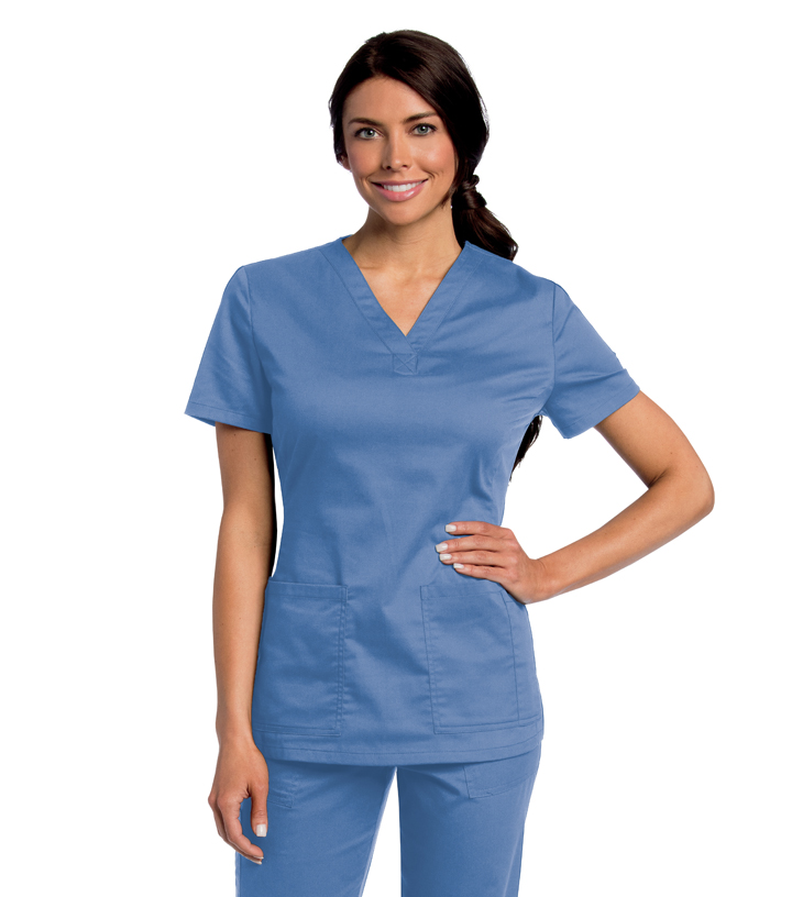 WOMENS ALL DAY Y NECK SCRUB TUNIC