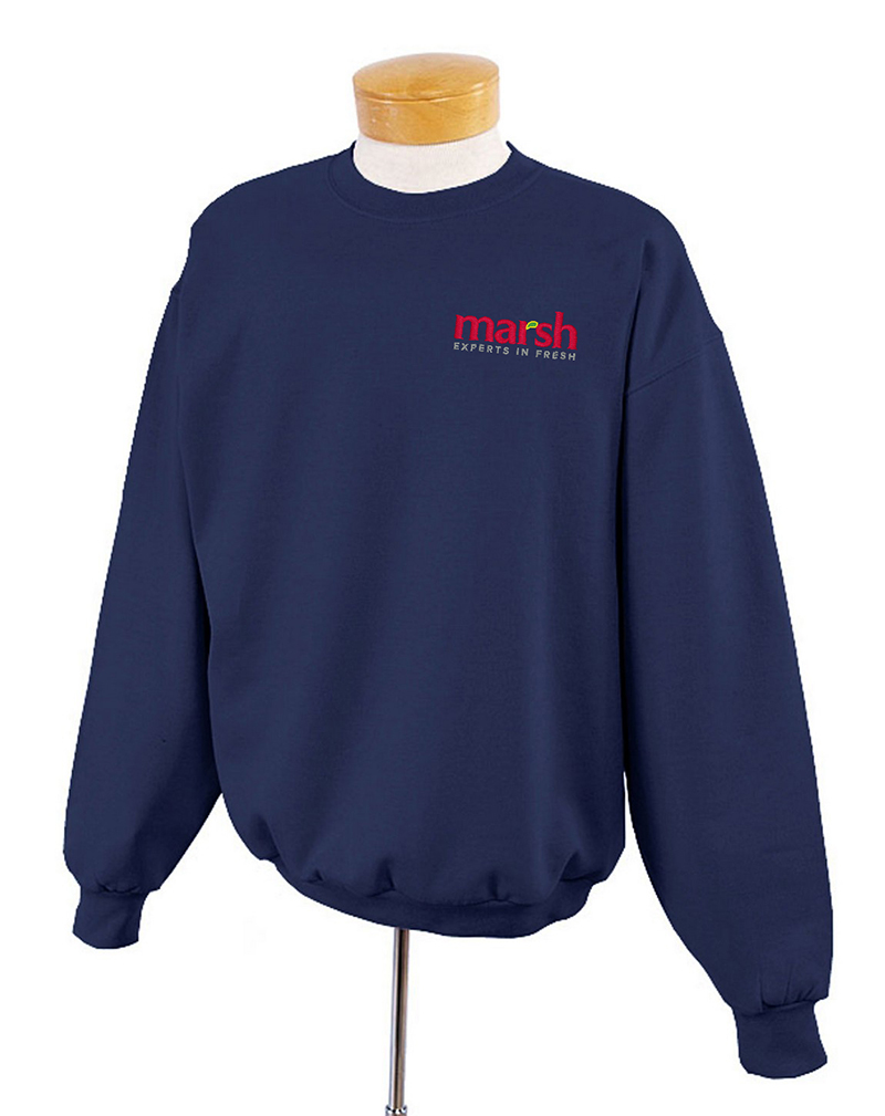 8 oz. NuBlend (TM) 50/50 Fleece Crew. 562M (MRSH  T (587-c1) - left chest)