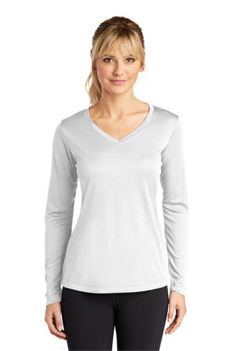 03 - Sport-Tek &#174;  Ladies Long Sleeve PosiCharge &#174;  Competitor&#153; V-Neck Tee. LST353LS