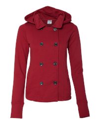 Juniors' Premium Heavy Textured Fleece Pea Coat