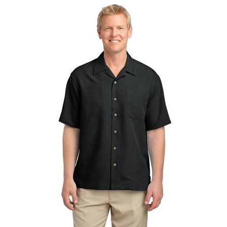 Port Authority - Patterned Easy Care Camp Shirt. S536