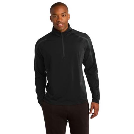 Sport-Tek &#174;  Sport-Wick &#174;  Stretch 1/2-Zip Colorblock Pullover. ST851