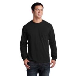 Gildan - Ultra Cotton &#174;  100% Cotton Long Sleeve T-Shirt with Pocket.  2410