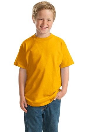 Hanes &#174;   -  Youth Beefy-T &#174;  Born to Be Worn 100% Cotton T-Shirt.  5380