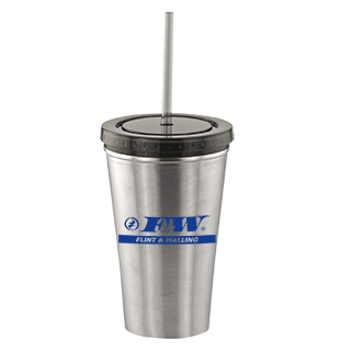 Aluminum 16 oz. Stainless Steel Tumbler - Silver. FLW43SILV